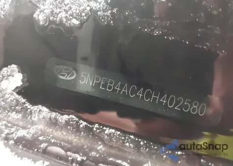 2012 Hyundai Sonata Gls z USA, uszkodzony, nr VIN 5NPEB4AC4CH402580